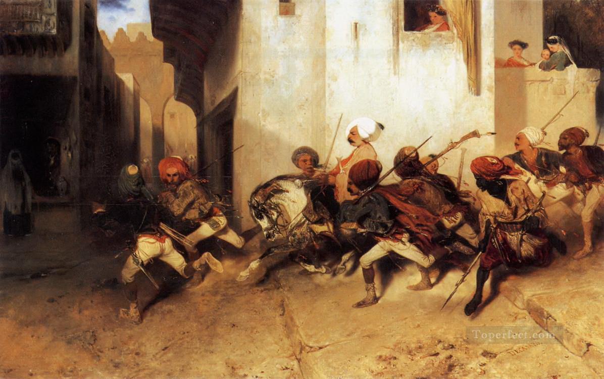 La pattuglia turca Alexandre Gabriel Decamps Orientalist Oil Paintings